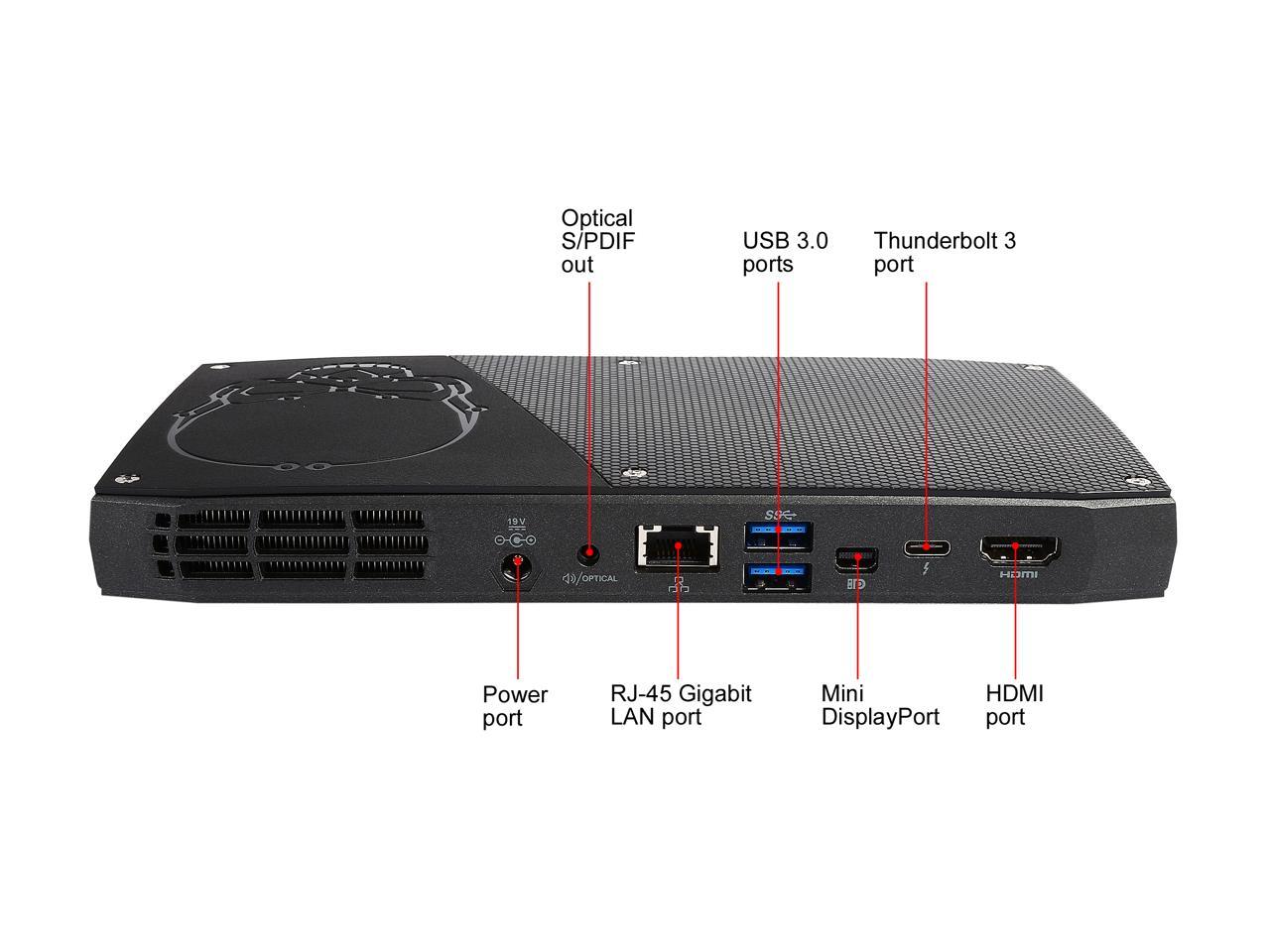 Intel NUC Skull Canyon NUC6i7KYK Kit with 6th Gen. Intel Core i7 Processor, M.2 SSD Compatible, Dual DDR4 Memory Max 32GB with Intel Iris Pro Graphics, Thunderbolt 3, No OS, Windows 10 Compatible