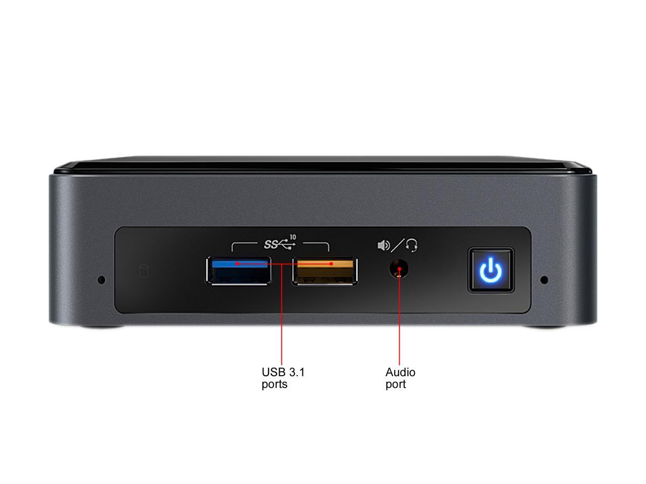 Intel NUC (Next Unit of Computing) BOXNUC8i5BEK1 Intel Quad Core i5 Black Mini / Booksize Barebone System