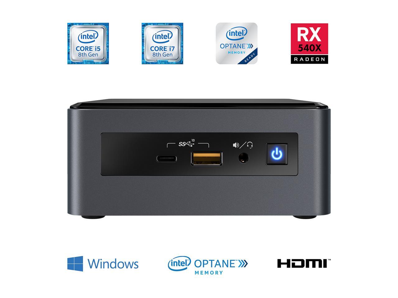 Intel NUC 8 Mainstream-G Kit with Intel Core i7, Radeon 540X Discrete Graphics, 8GB RAM, with No Cord, Single Pack, Additional Component Required BXNUC8i7INHX