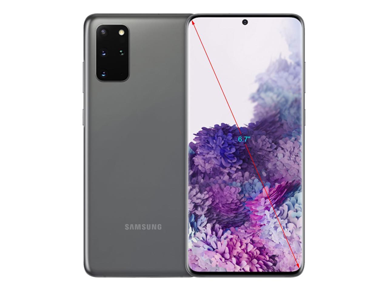 Samsung Galaxy S20+ 5G SM-G986UZAAXAA 5G Unlocked Cell Phone 6.7" Cosmic Gray 128GB 12GB RAM
