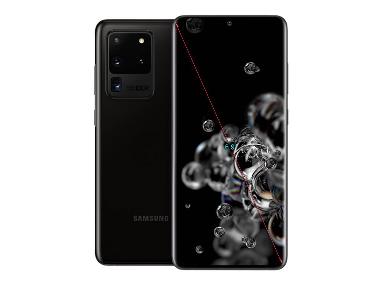 Samsung Galaxy S20 Ultra 5G SM-G988UZKAXAA 5G Unlocked Cell Phone 6.9" Cosmic Black 128GB 12GB RAM