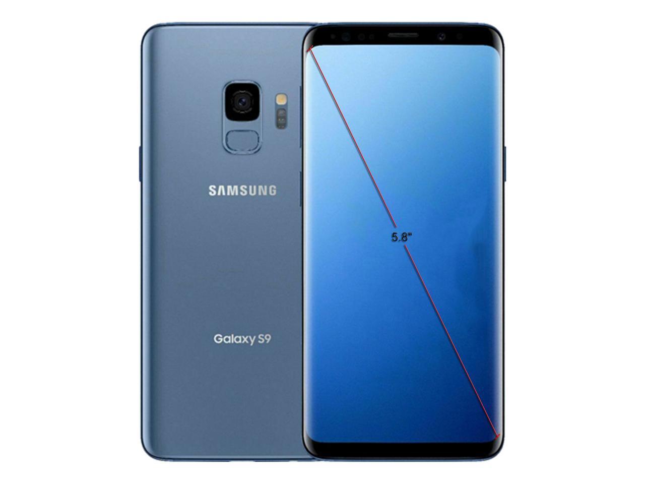 Samsung Galaxy S9 G960F 4G LTE Unlocked GSM Phone w/ 12 MP Camera 5.8" Coral Blue 64GB 4GB RAM