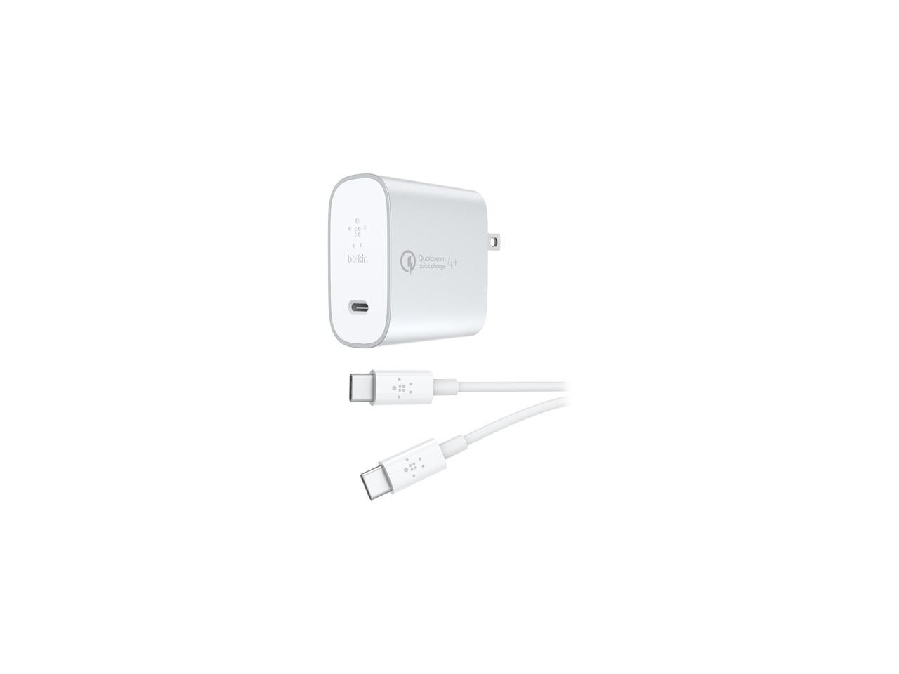 BELKIN F7U074DQ04-SLV BOOST CHARGE Silver USB-C Home Charger + Cable with Quick Charge 4+