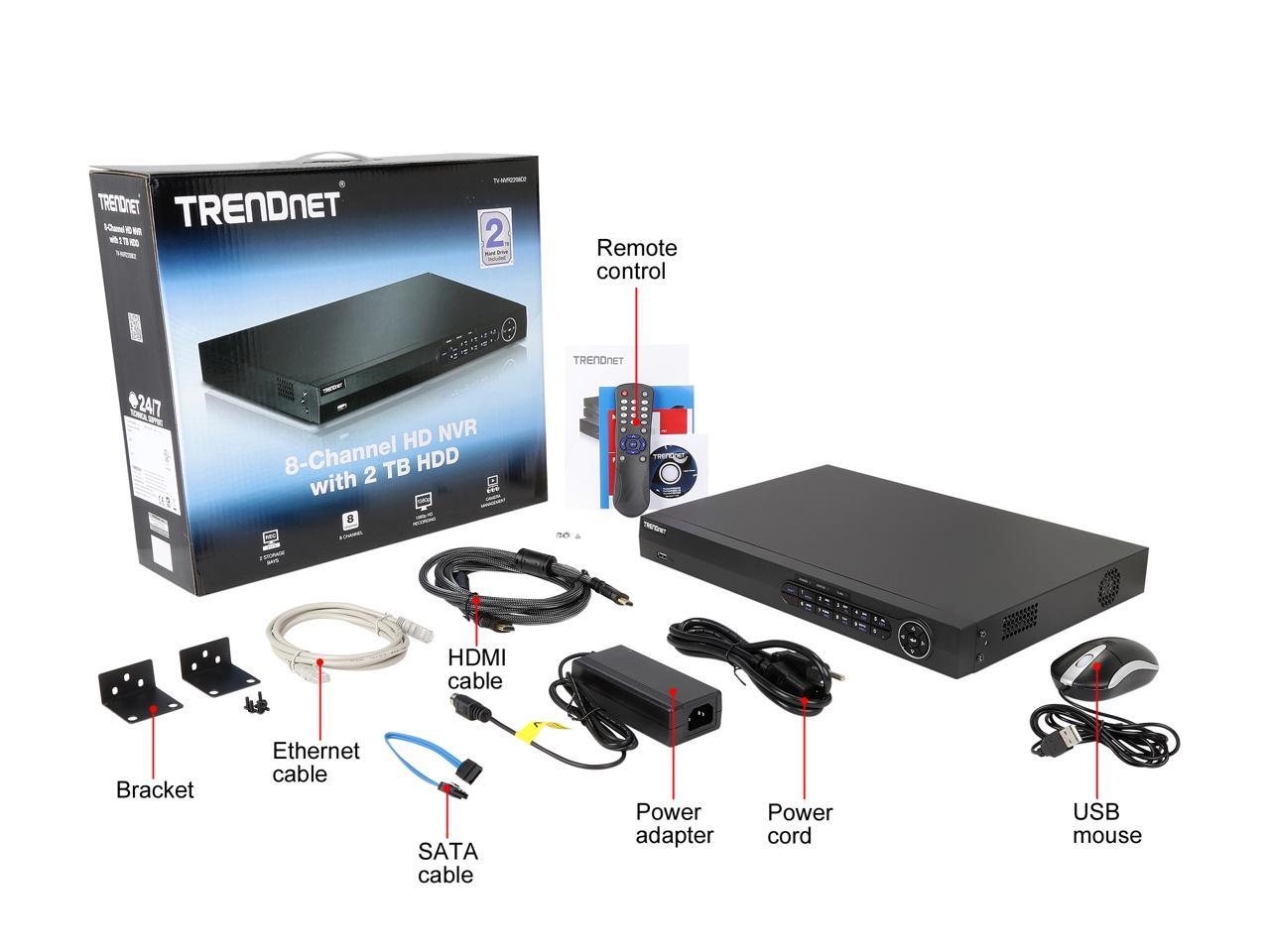 Trendnet TV-NVR2208D2 8-Channel HD NVR with 2 TB HDD