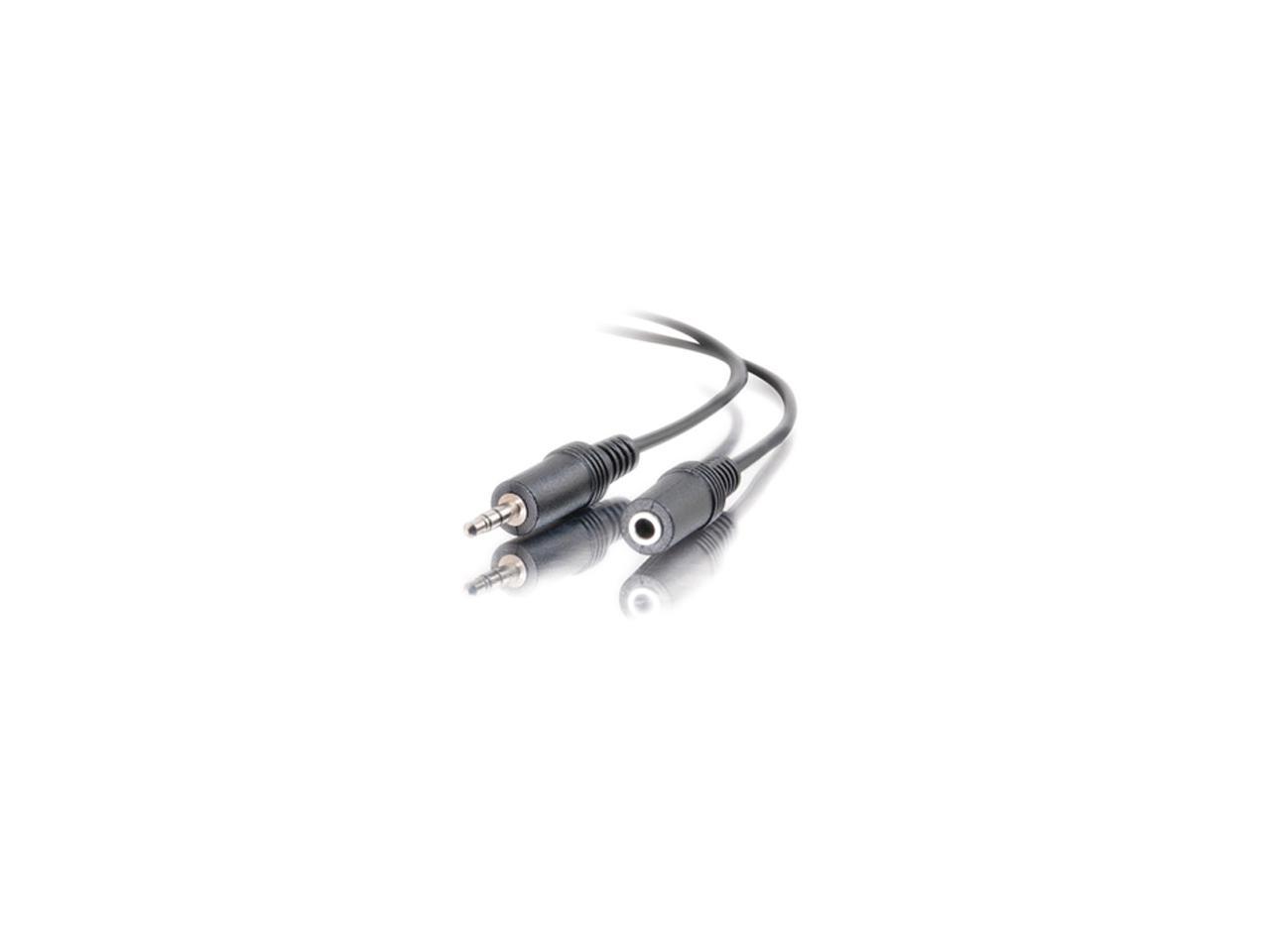 C2G 40408 3.5mm M/F Stereo Audio Extension Cable, Black (12 feet, 3.65 Meters)