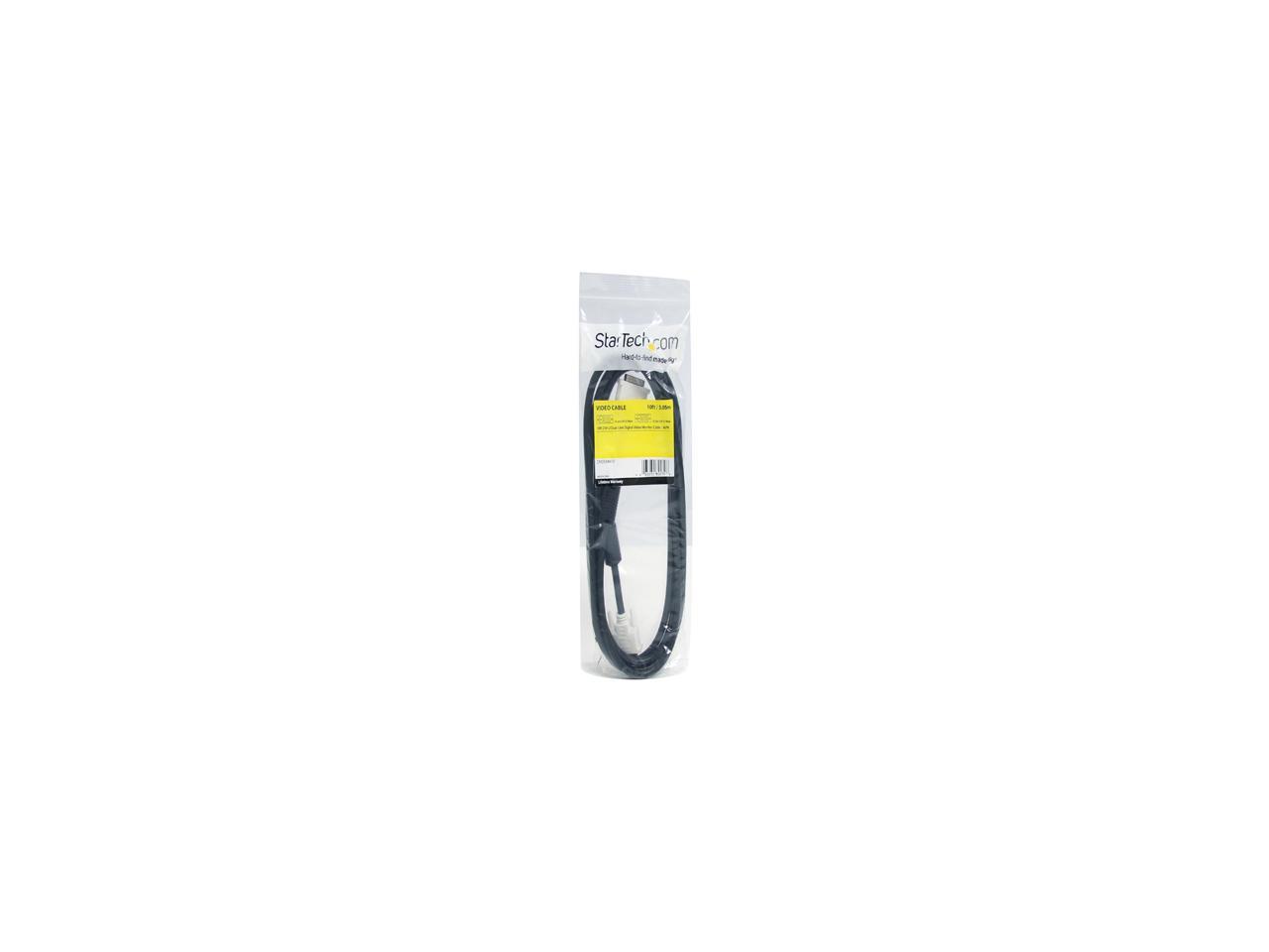 StarTech.com DVIDDMM10 Dual Link DVI Cable - 10 ft - Male to Male - 2560x1600 - DVI-D Cable - Computer Monitor Cable - DVI Cord - Video Cable