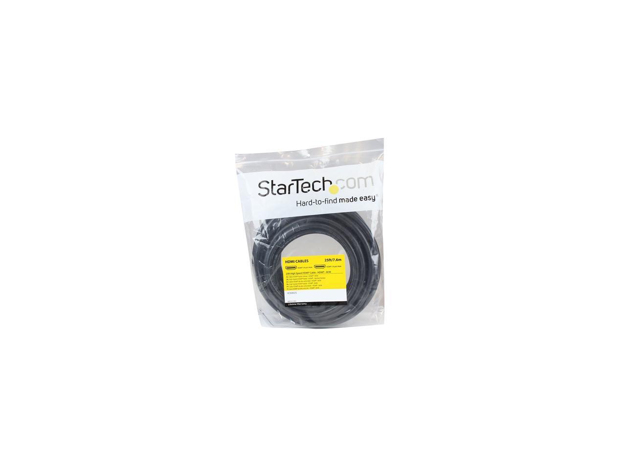 StarTech.com HDMM25 25 ft High Speed HDMI Cable - Ultra HD 4k x 2k HDMI Cable - HDMI to HDMI M/M - 25ft HDMI 1.4 Cable - Audio/Video Gold-Plated - 1 pack