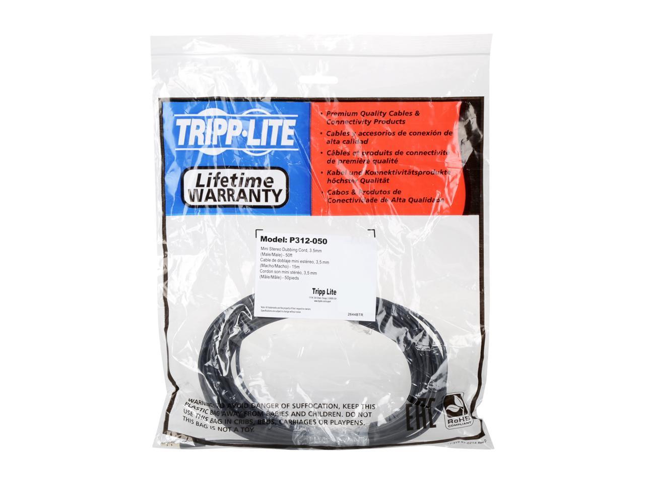 Tripp Lite P312-050 50 ft. Mini-Stereo Dubbing Cord (3.5mm M/M)