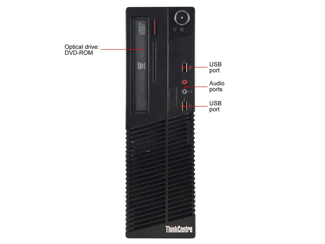 Refurbished Lenovo ThinkCentre M73 Slim/Small Form Factor Intel Core i5 4570 3.20 GHz / 8 GB DDR3 / 240 GB SSD / DVD / WIFI / Windows 10 Pro 64-bit