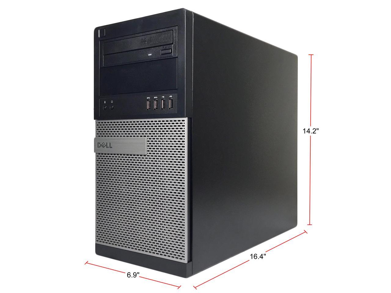 Refurbished Dell Grade A OPTIPLEX 7010 Tower, Intel Core I5 3570 3.4GHz, 8G DDR3, 512G SSD, WIFI, BT 4.0, Win 10 Home 64 Bit-Multi-Language, 1 Year Warranty