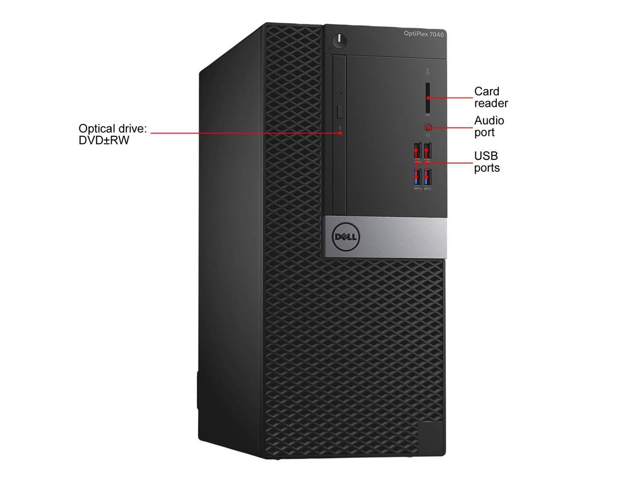 Dell Grade A OptiPlex 7040 Tower Intel Core i5 6500 (3.20 GHz) 16 GB RAM 1 TB SSD DVDRW WIFI BT Windows 10 Pro (Multi-language)
