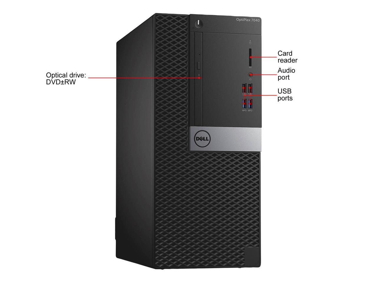 Dell Grade A OptiPlex 7040 Tower Intel Core i5 6500 (3.20 GHz) 16 GB RAM 1 TB SSD 3 TB HDD DVDRW WIFI BT Windows 10 Pro (Multi-language)