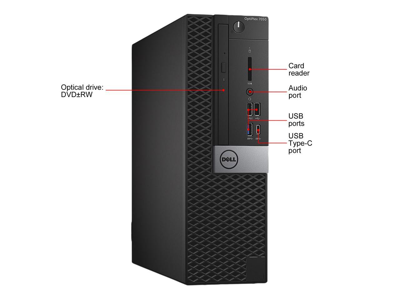 Dell Grade A OptiPlex 7050 SFF Intel Core i5 7500 (3.40 GHz) 16 GB RAM 1 TB SSD DVDRW WIFI BT Windows 10 Pro (Multi-language)