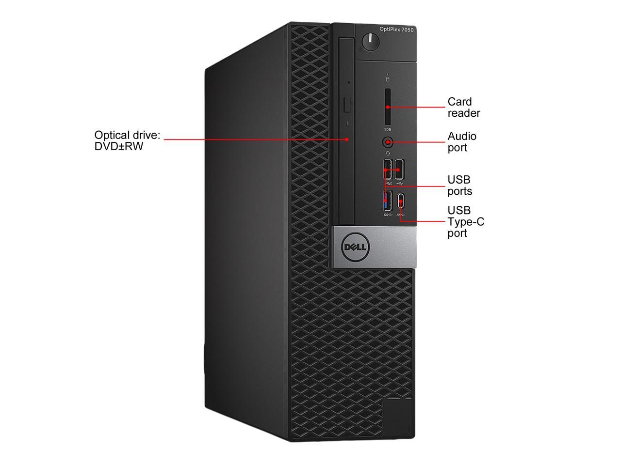 Dell Grade A OptiPlex 7050 SFF Intel Core i7 6700 (3.40 GHz) 16 GB RAM 3 TB HDD DVDRW WIFI BT Windows 10 Pro (Multi-language)