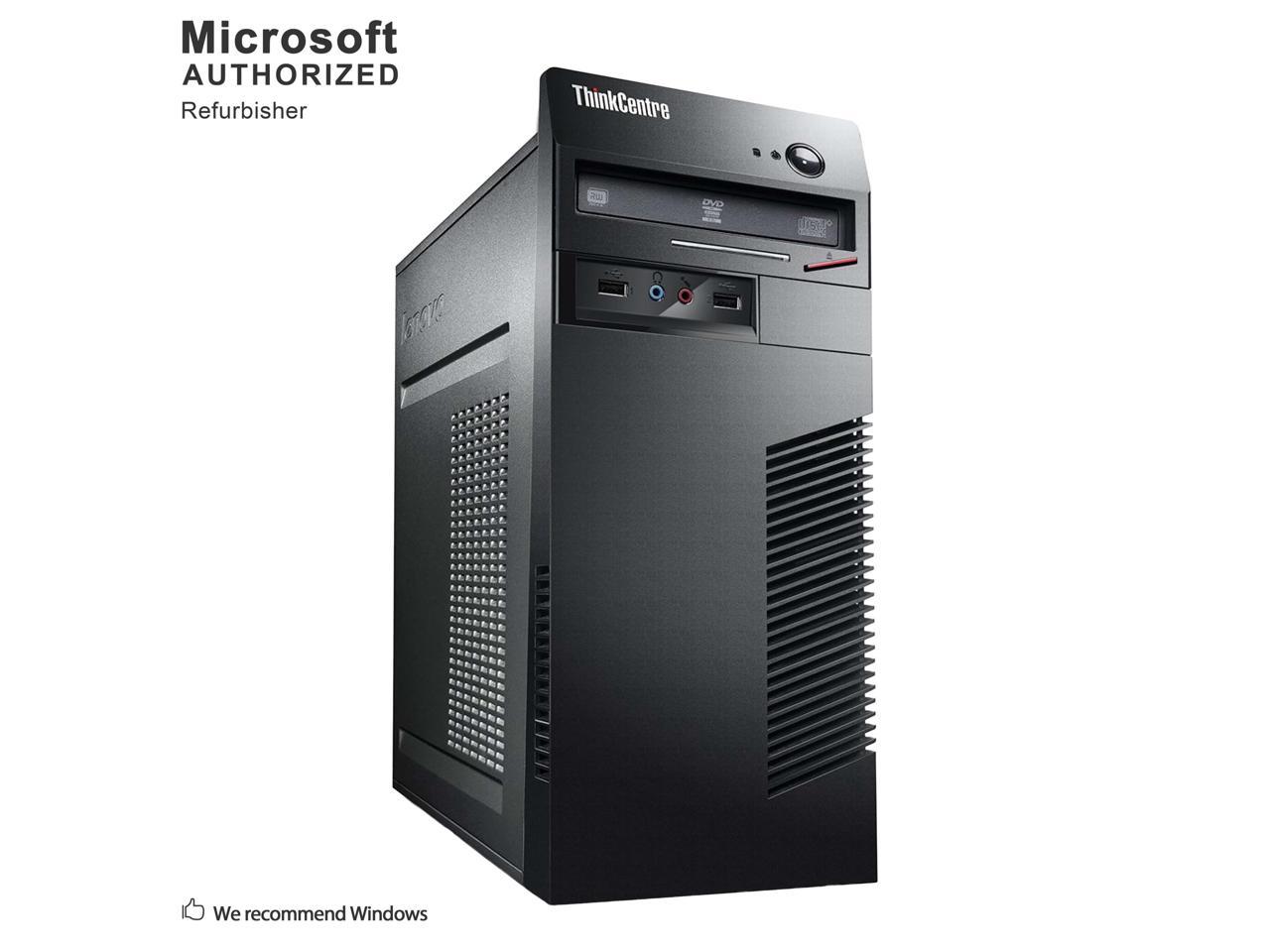 Refurbished Lenovo ThinkCentre M72E Tower Intel Core i3 3220 3.30 GHz / 8 GB DDR3 / 120GB SSD / WIFI / Bluetooth 4.0 / VGA / DVI / Windows 10 Professional 64 Bits / 1 Year Warranty