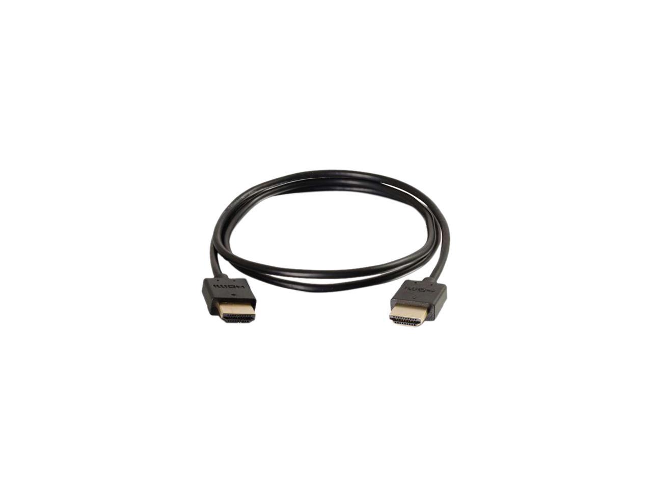 C2G 41361 Ultra Flexible 4K UHD High Speed HDMI Cable (60Hz) with Low Profile Connectors, Black (1 Foot, 0.30 Meters)