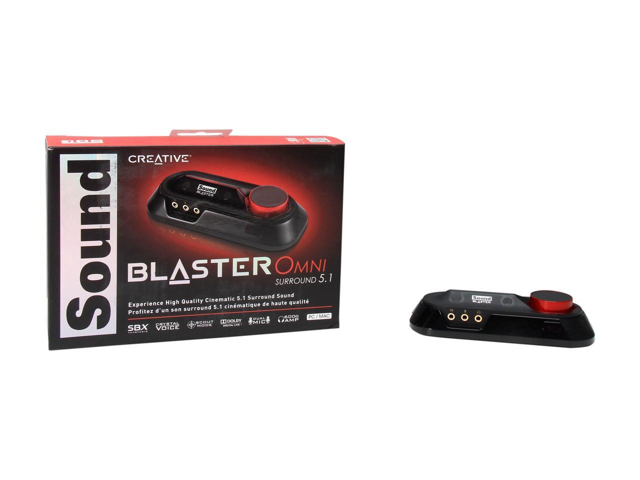 Creative Sound Blaster Omni Surround 5.1 USB Sound Card with 600ohm Headphone Amp and Integrated Microphone