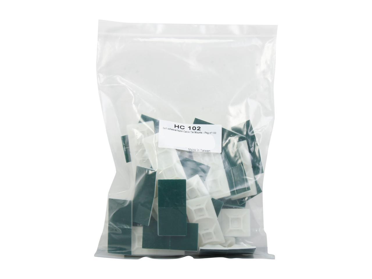 StarTech.com HC102 Self Adhesive Cable Tie Mounts (Pack of 100)