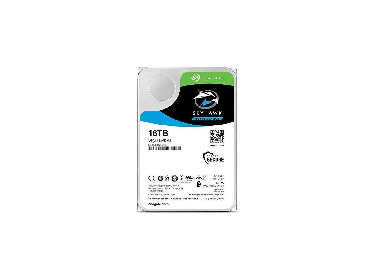 Seagate SkyHawk AI 16TB 3.5" SATA 256MB 7200RPM Hard Drive ST16000VE000