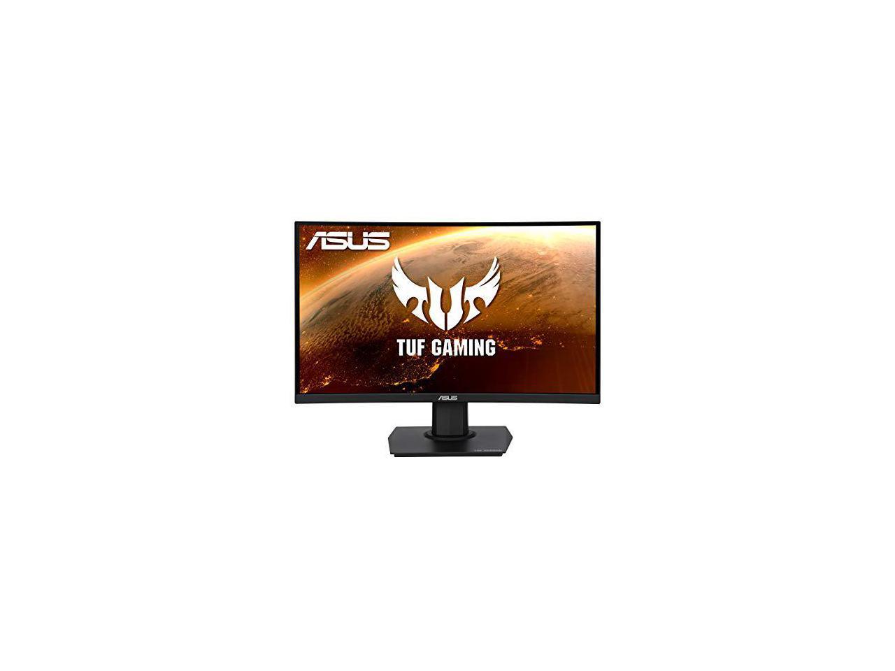 ASUS TUF GAMING VG24VQE 23.6IN 1080P FULL HDASUS TUF Gaming VG24VQE 23.6 Curved Monitor, 1080P Full HD, 165Hz (Supports 144Hz), 1ms, Extreme Low Motion Blur, FreeSync Premium, Shadow Boost, Eye Care