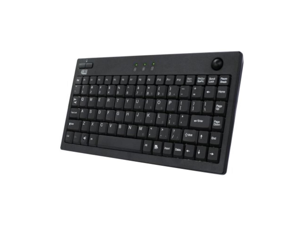 Adesso Mini Trackball USB Keyboard (AKB-310UB)
