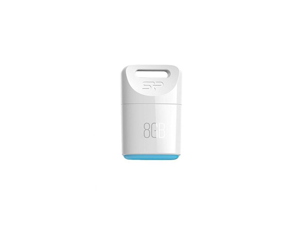 Silicon Power 8GB Silicon Power Touch T06 Compact USB Flash Drive White Model SP008GBUF2T06V1W