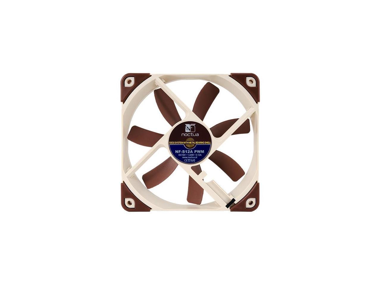 Noctua NF-S12A PWM, Premium Quiet Fan, 4-Pin (120mm, Brown)