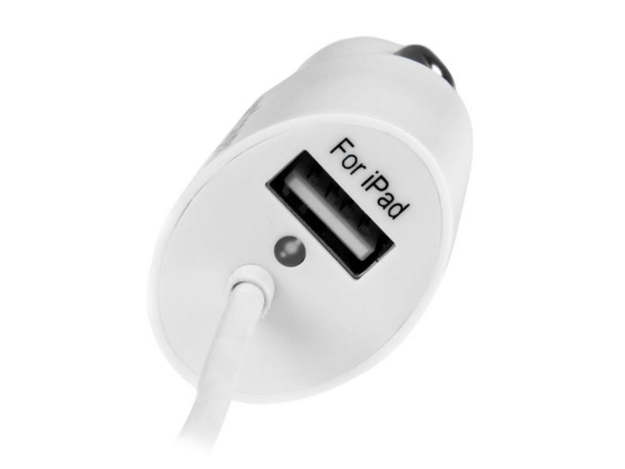 StarTech USBLT2PCARW Dual Port Car Charger w/ Apple 8-pin Lightning Connector & USB Port – High Power (21W / 4.2A) - Dual iPad Car Charger