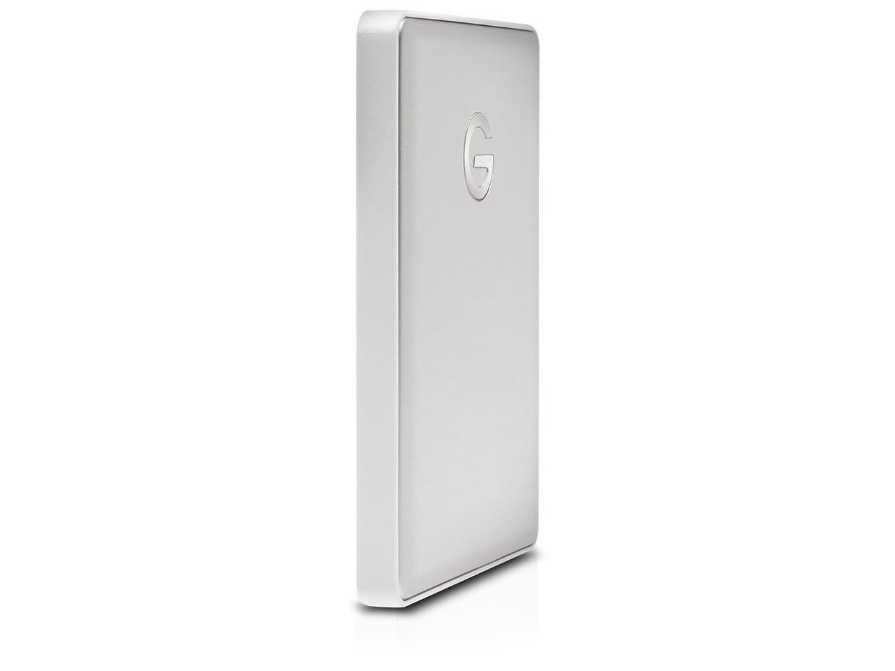 Thermal Grizzly 2TB G-DRIVE mobile USB-C Portable External Hard Drive, USB 3.1 Gen 1, Silver (0G10339)
