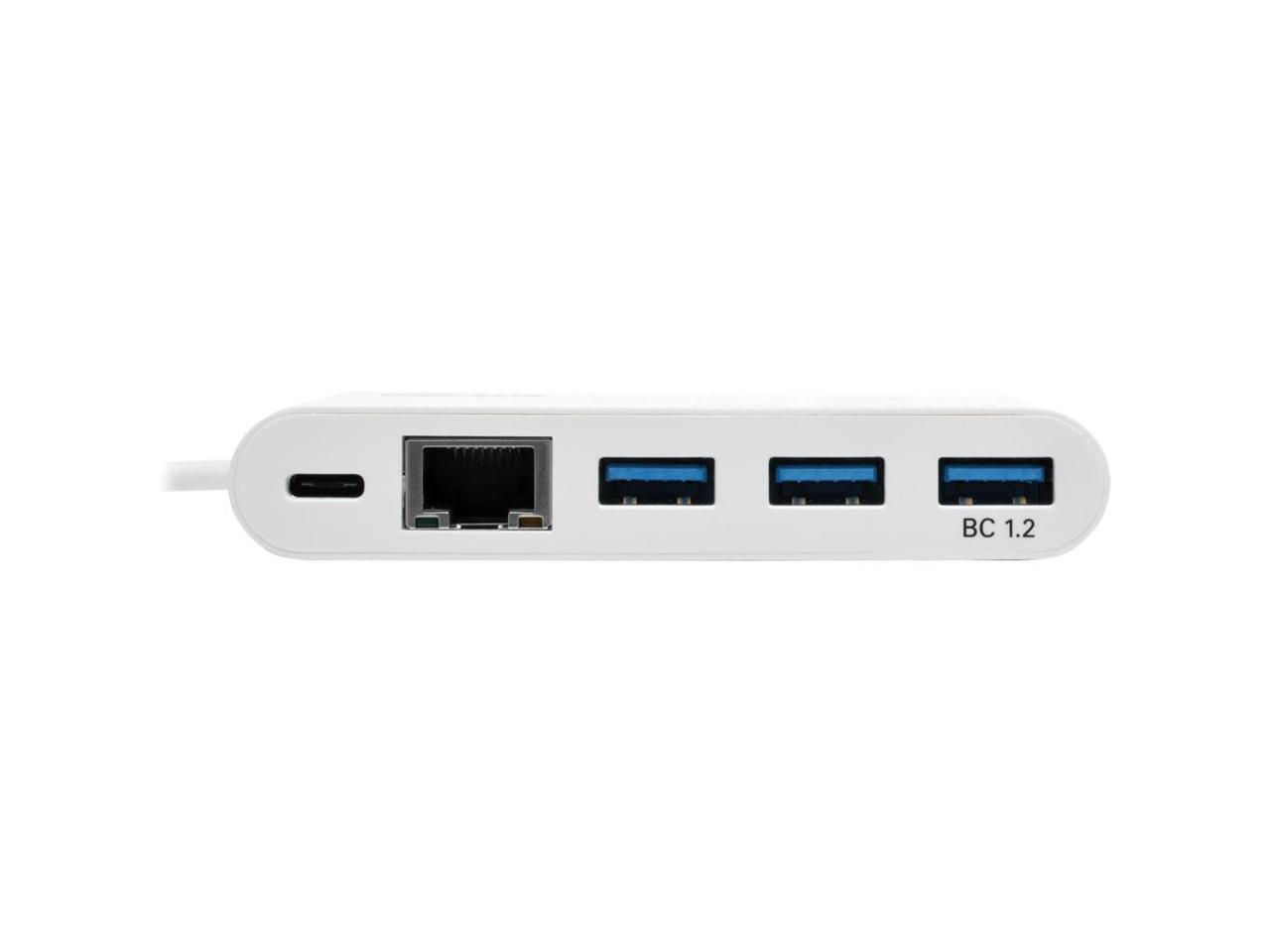 Tripp Lite 3Port USB-C hub w/ GbE, USB-C Charging USB Type C USB 3.1 Hub