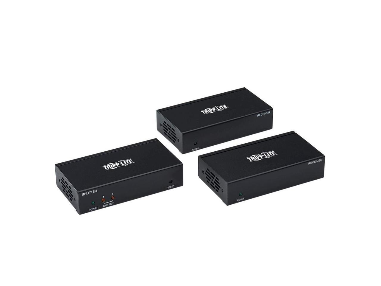 Tripp Lite HDMI Over Cat6 Extender Splitter Kit w/ PoC 2-Port 4K
