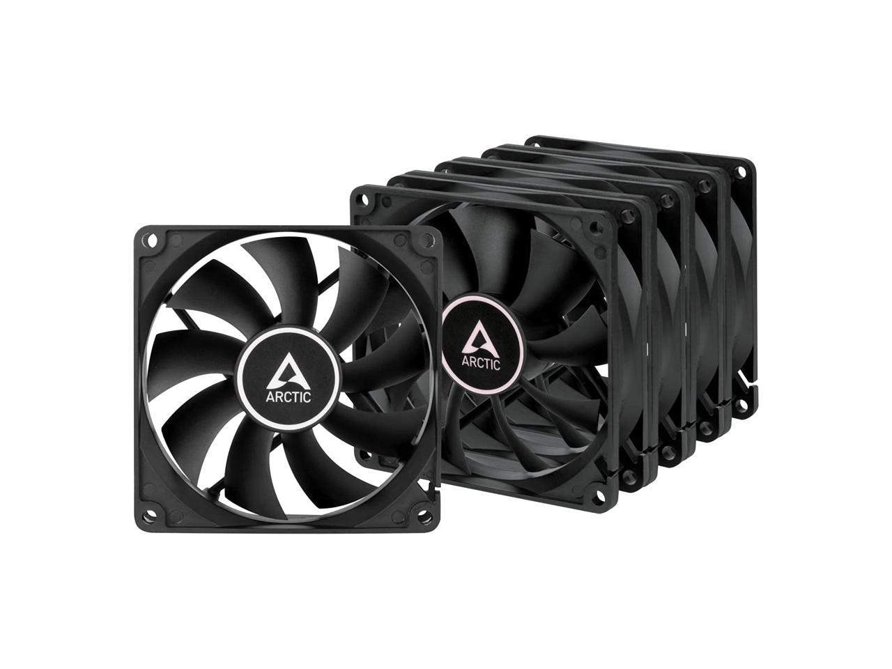 ARCTIC 92 mm F9 Value Pack Standard Case Fan Quiet Motor Computer Push- or Pull Configuration Black Model ACFAN00249A