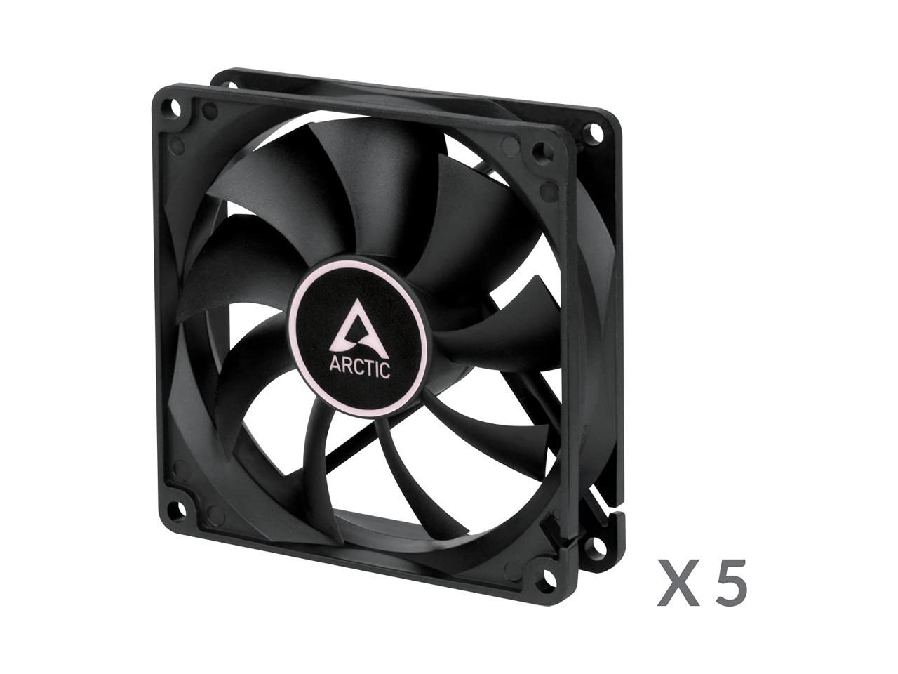 ARCTIC 92 mm F9 Value Pack Standard Case Fan Quiet Motor Computer Push- or Pull Configuration Black Model ACFAN00249A