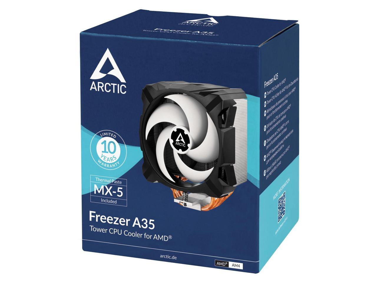 ARCTIC Freezer i35 ACFRE00112A RGB Single Tower CPU Cooler with RGB, Intel specific 120 mm P-fan 200-1800 RPM - Black