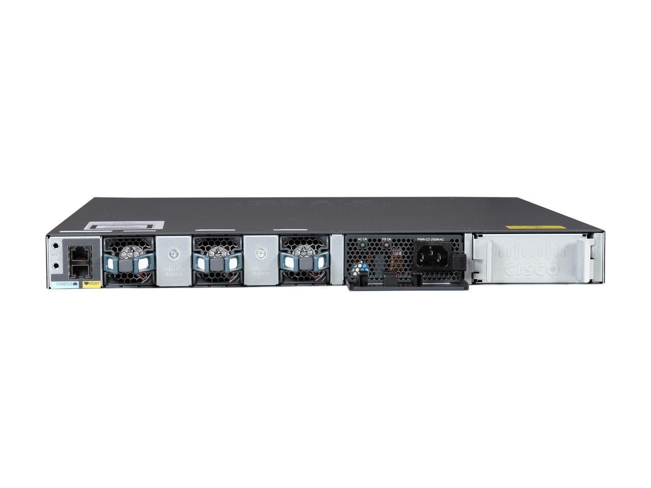 Cisco 24 port 2 Layer Supported Catalyst Managed Ethernet Switch Model WS-C3650-24TS-L