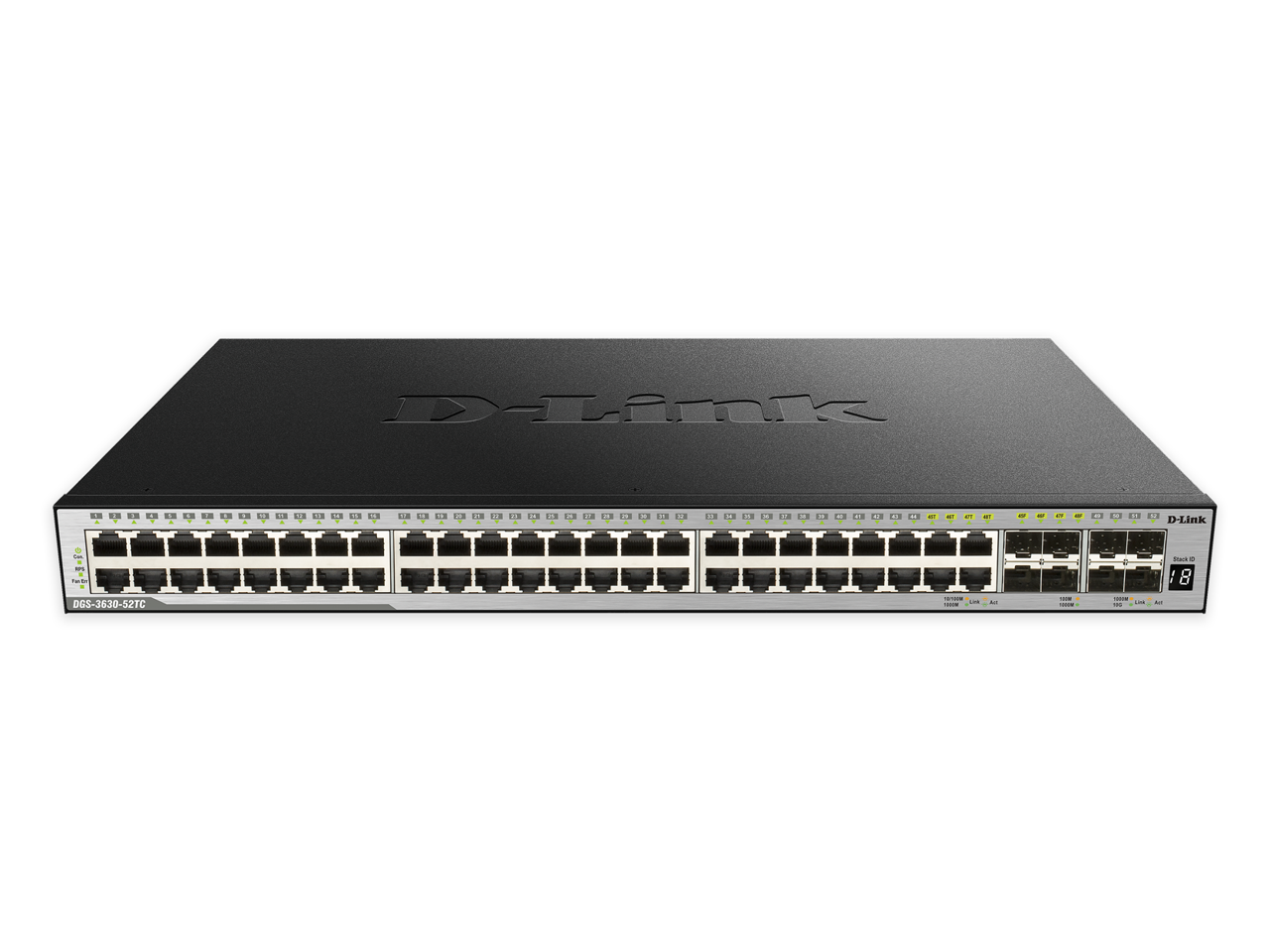 D-Link 52 Port Layer 3 Stackable Managed Gigabit Switch including 4 10GbE Ports Model DGS-3630-52TC/SI