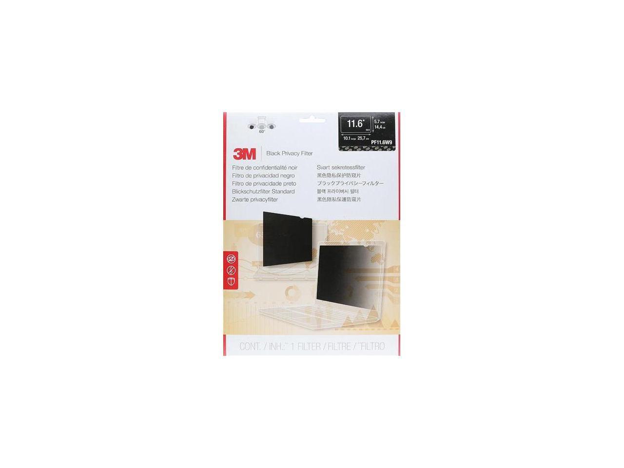 3M PF116W9B Privacy Filter For 11.6In Ws 16:9 Unframed For Laptop And Lcd