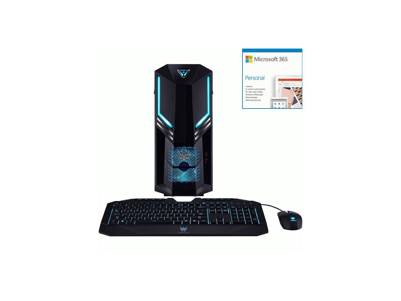 Acer Predator PO3-600 Gaming Desktop Computer - Intel Core i + Microsoft 365 Bundle