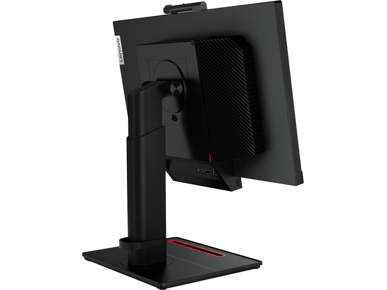 Lenovo ThinkCentre Tiny-in-One 24" (23.8" Viewable) Full HD 1920 x 1080 IPS DisplayPort Built-in Speakers/Mic Webcam Pivot Swivel Tilt Height Adjust VESA Monitor