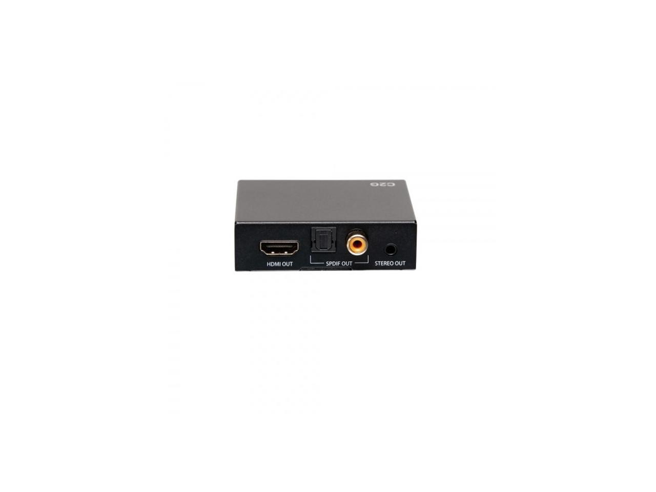 C2G C2G41003 HDMI Audio Extractor with TOSLINK, SPDIF and 3.5mm - 4K 60Hz