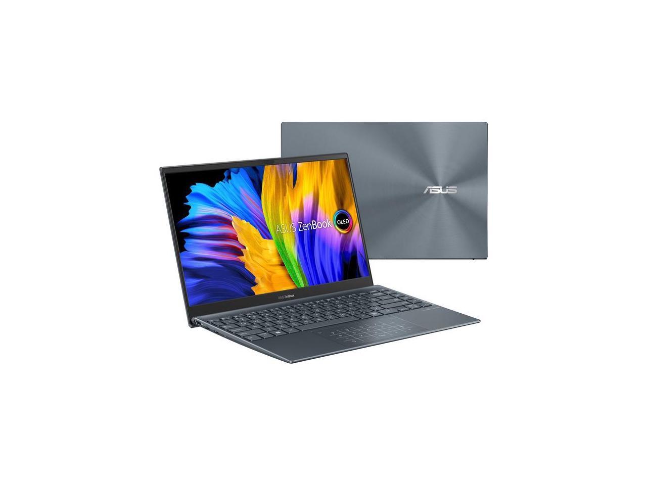 ASUS Laptop ZenBook AMD Ryzen 5 5000 Series 5500U (2.10GHz) 8GB Memory 512 GB PCIe SSD AMD Radeon Graphics 13.3" Windows 11 Home 64-bit UM325UA-DH51