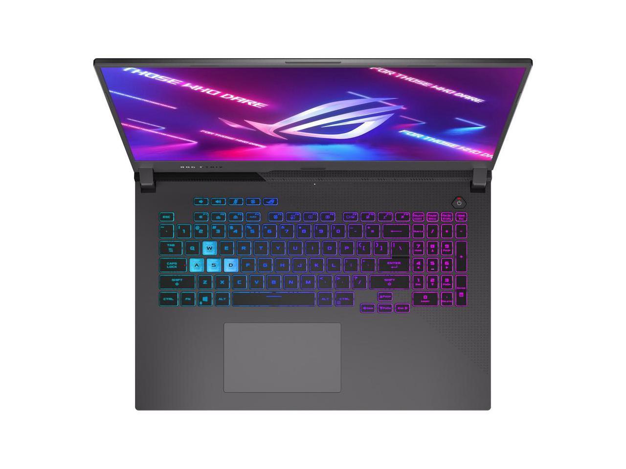 ASUS ROG Strix G17 (2022) Gaming Laptop, 17.3" 144Hz IPS FHD Display, NVIDIA GeForce RTX 3050 GPU, AMD Ryzen 7 6800H Processor, 16GB DDR5 RAM, 512GB SSD, RGB Keyboard, Windows 11, G713RC-RS73