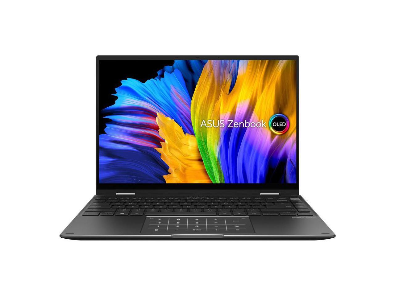 Asus Zenbook 14 Flip OLED UN5401 UN5401RA-DB74T 14" Touchscreen Convertible Notebook - AMD Ryzen 7 6800H - 16 GB Total RAM - 16 GB On-board Memory - 1 TB SSD - Jade Black - AMD Chip - AMD - NanoE