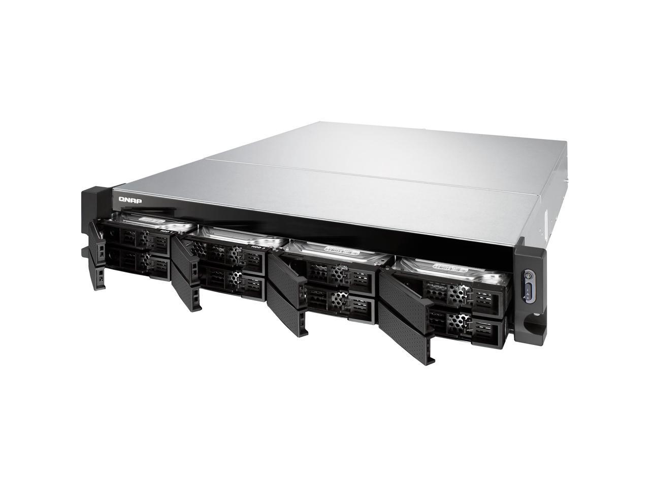 QNAP TS-853BU-RP-4G-US 2U 8-Bay NAS/iSCSI IP-SAN,10GbE-Ready, PCIe Expansion Slot, Redundant PSU