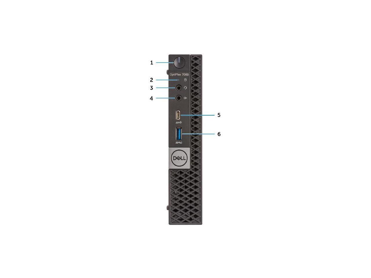 Dell OptiPlex 7000 7060 Desktop Computer - Intel Core i5 (8th Gen) i5-8500T 2.10 GHz - 8 GB DDR4 SDRAM - 500 GB HDD - Windows 10 Pro 64-bit (English/French/Spanish) - Micro PC