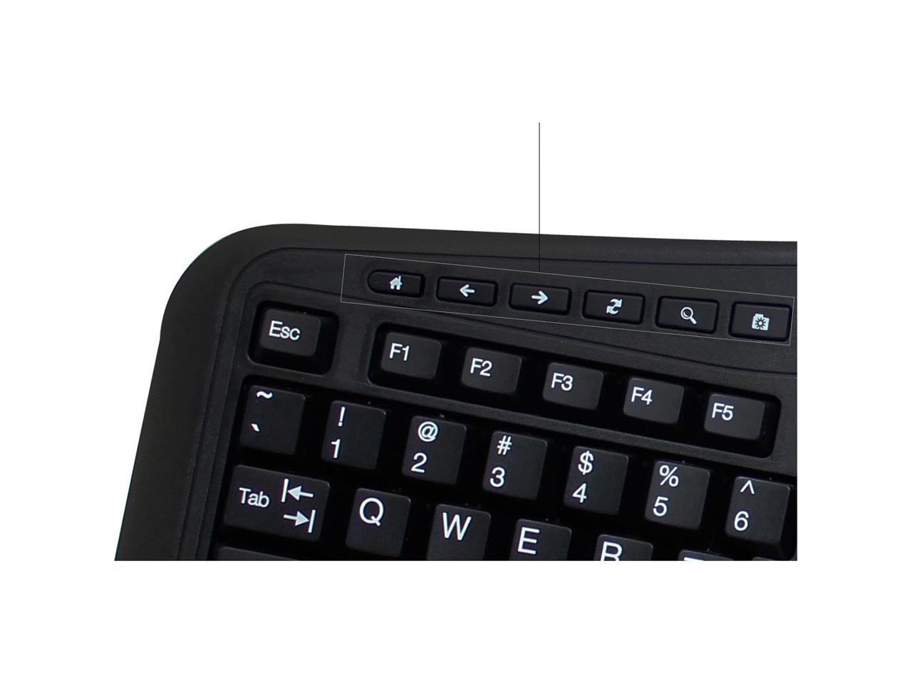 ADESSO WKB-4500UB WRLS ERGO TOUCHPAD KEYBOARD