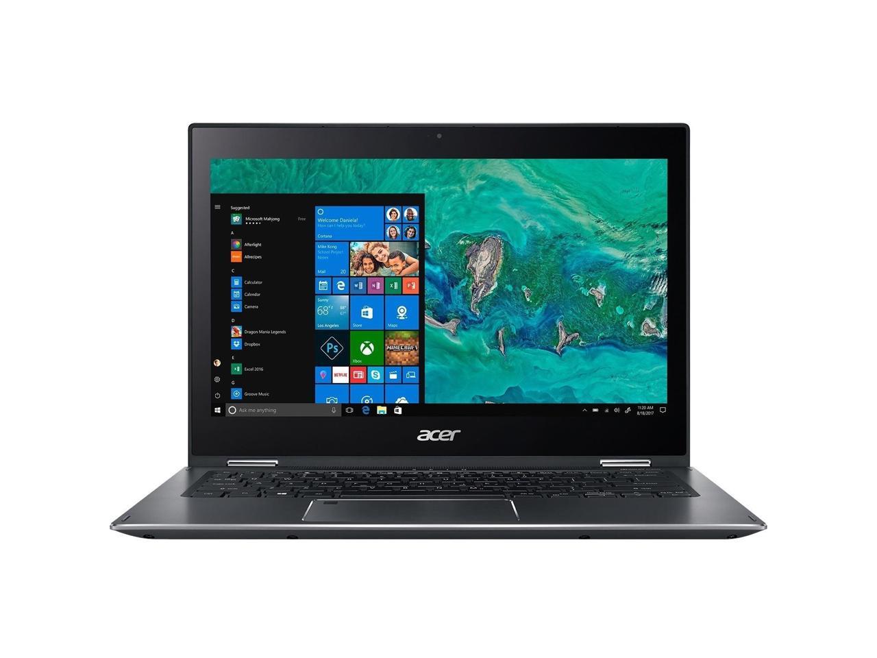 Acer Spin 5 SP513-53N-70KD 13.3" Touchscreen 2 in 1 Notebook - 1920 x 1080 - Core i7 i7-8565U - 16 GB RAM - 512 GB SSD - Steel Gray