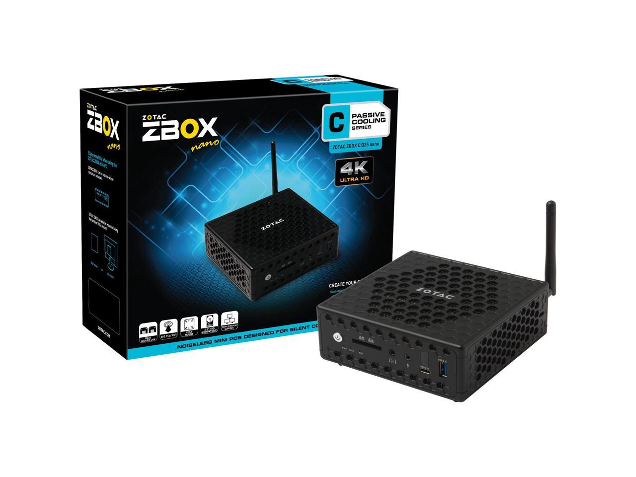 Zotac Zbox Nano SFF Desktop Computer N3160 4GB 64GB SSD W10H S-mode