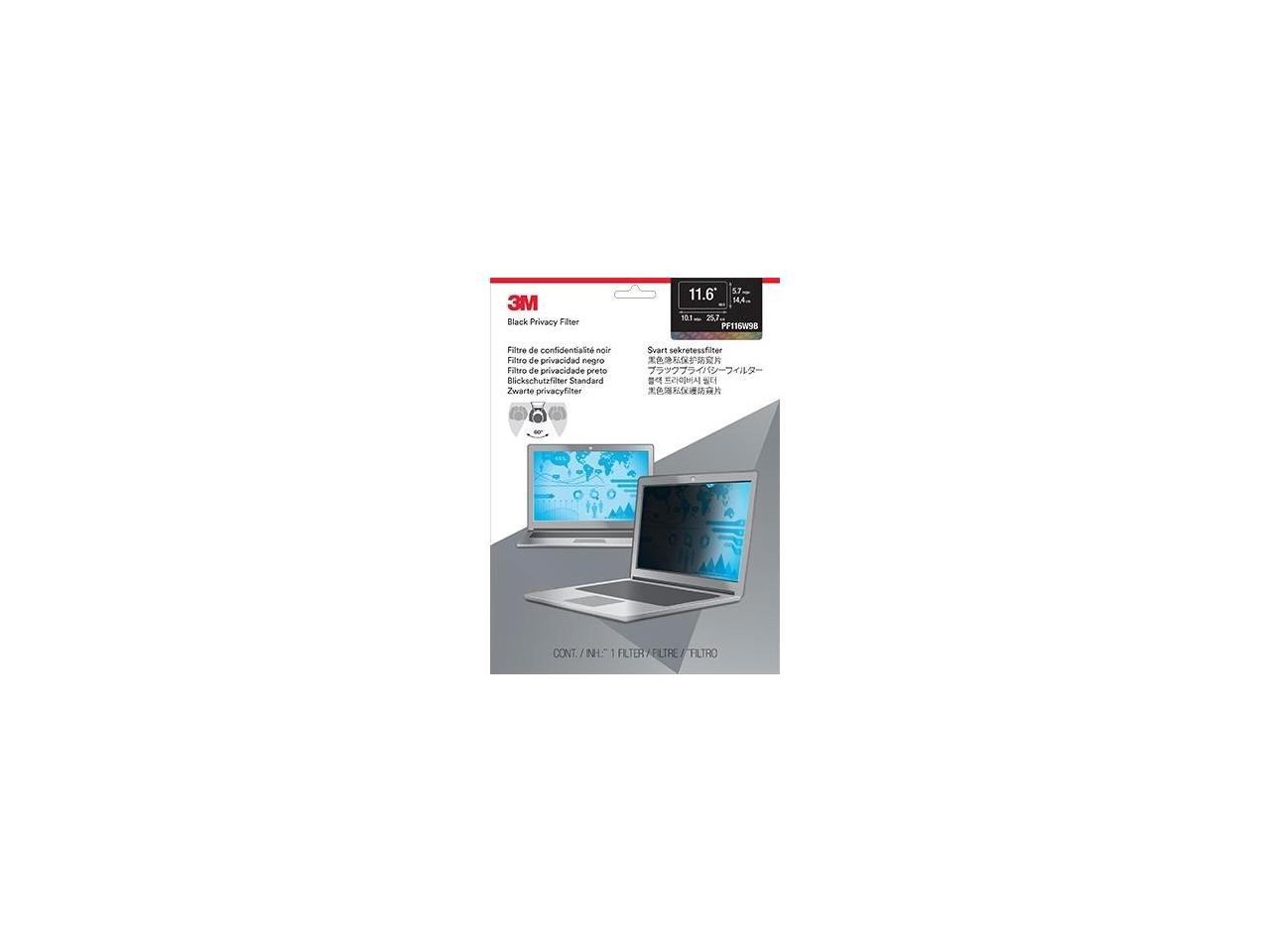 3M PF116W9B Privacy Filter For 11.6In Ws 16:9 Unframed For Laptop And Lcd