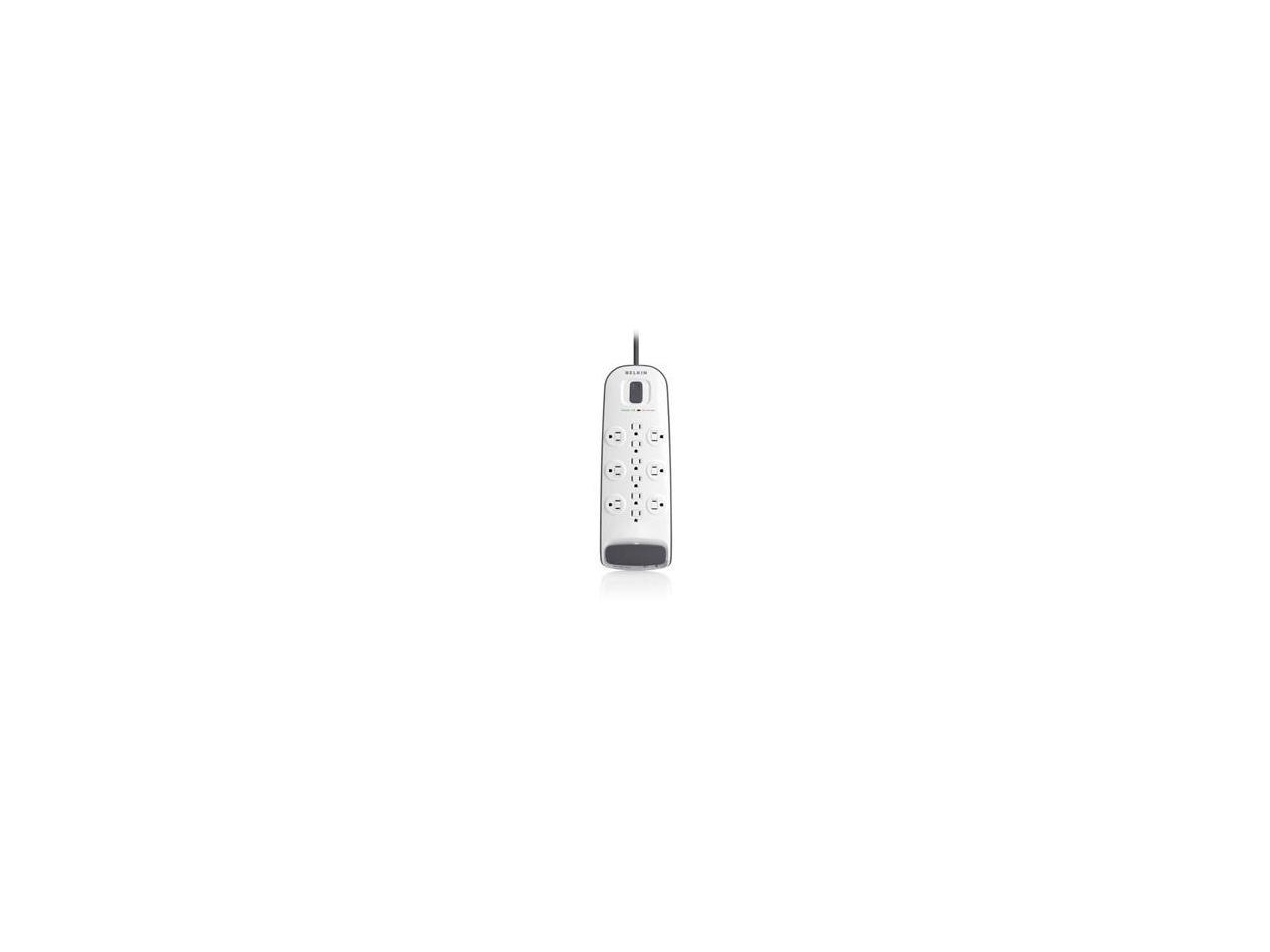 Belkin BV112230-08-BLK SURGE PROT 12OUT RA 250K INSURED 8FT CORD 3000J COAX TEL BLK